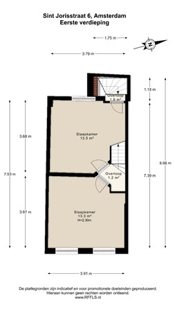 Floorplan - Sint Jorisstraat 6, 1017 BC Amsterdam